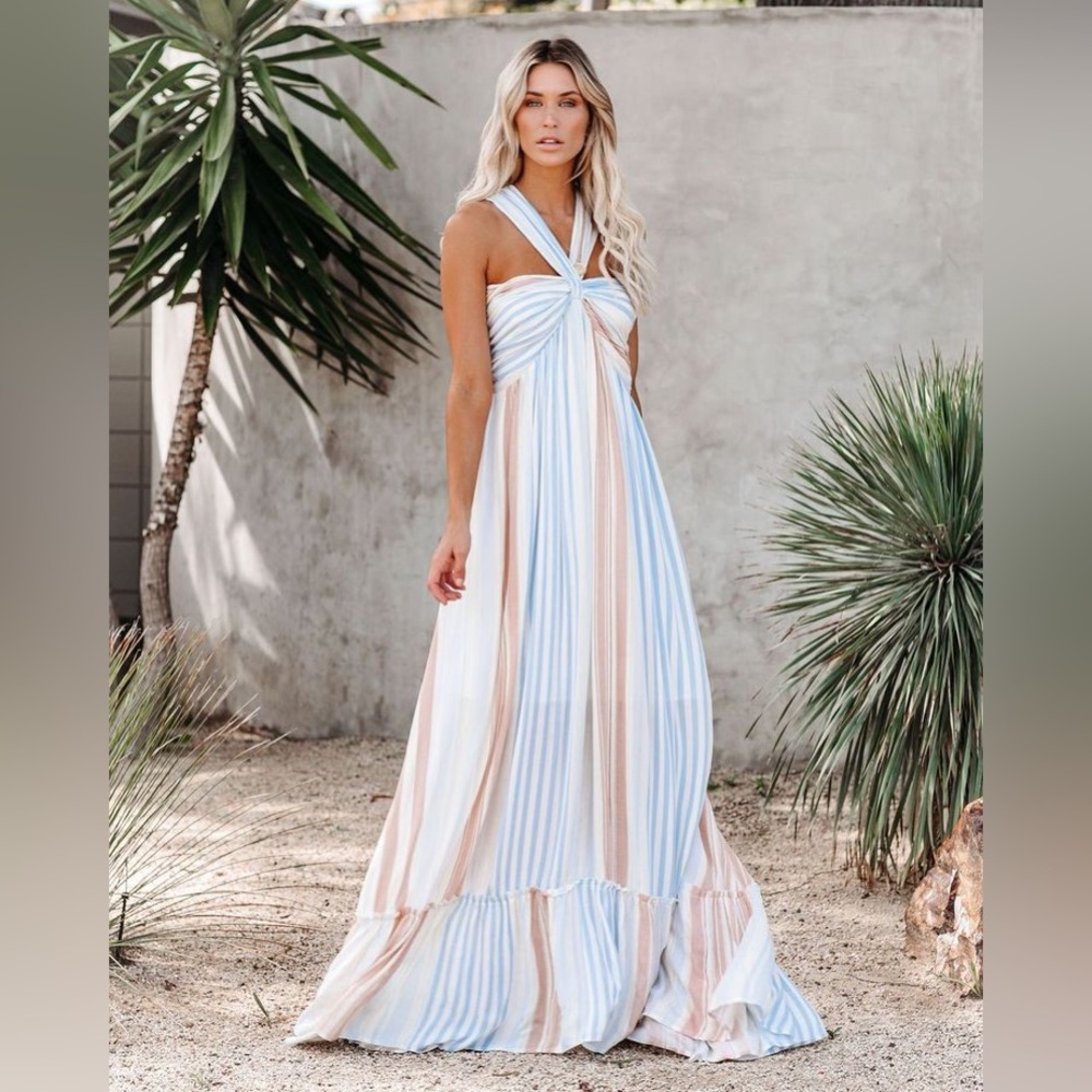 NWT VICI Angel Island Striped Maxi Dress